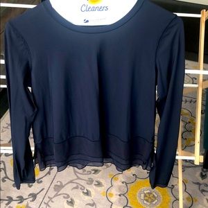 lululemon long sleeve with mesh detail at bottom